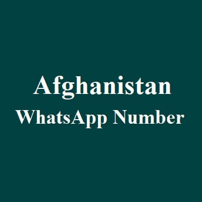 Afghanistan Whatsapp Number