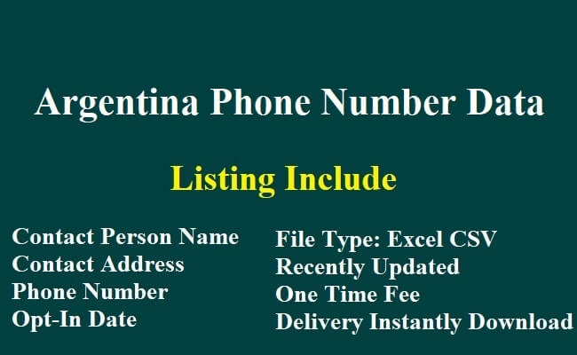 Argentina Phone Number Data