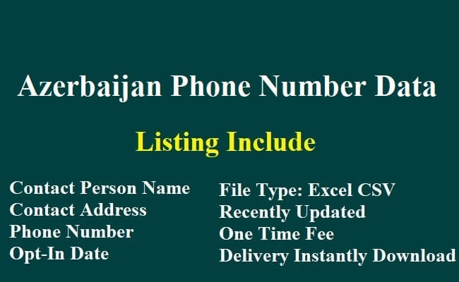 Azerbaijan Phone Number Data