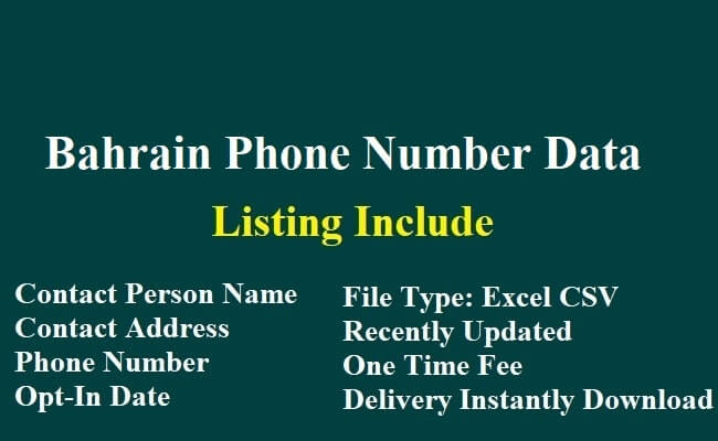 Bahrain Phone Number Data