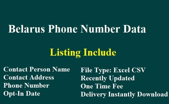 Belarus Phone Number Data