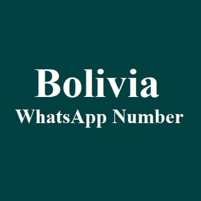 Bolivia Whatsapp Number