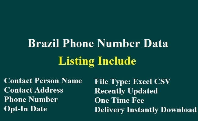 Brazil Phone Number Data