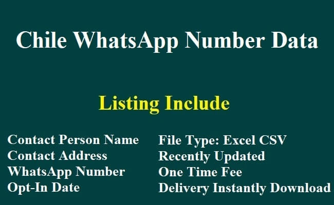 Chile WhatsApp Number Data