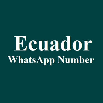 Ecuador Whatsapp Number