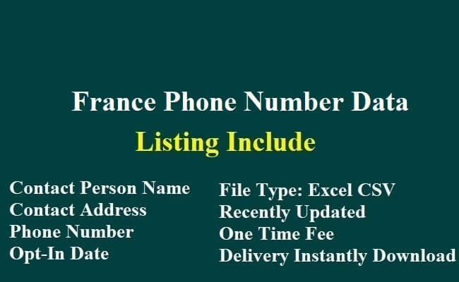 France Phone Number Data