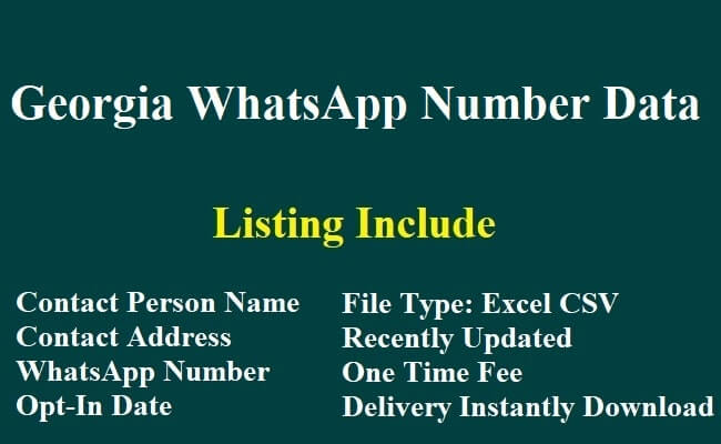 Georgia WhatsApp Number Data