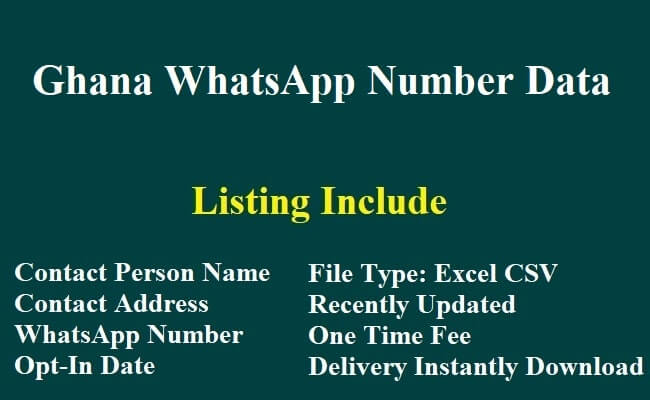 Ghana WhatsApp Number Data