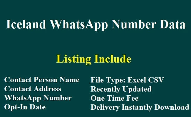 Iceland WhatsApp Number Data