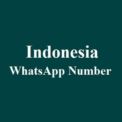 Indonesia Whatsapp Number