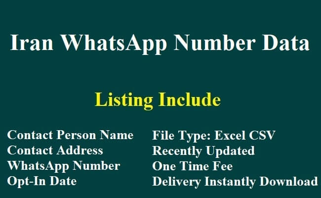 Iran WhatsApp Number Data