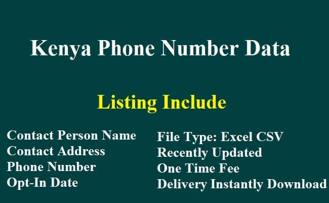 Kenya Phone Number Data