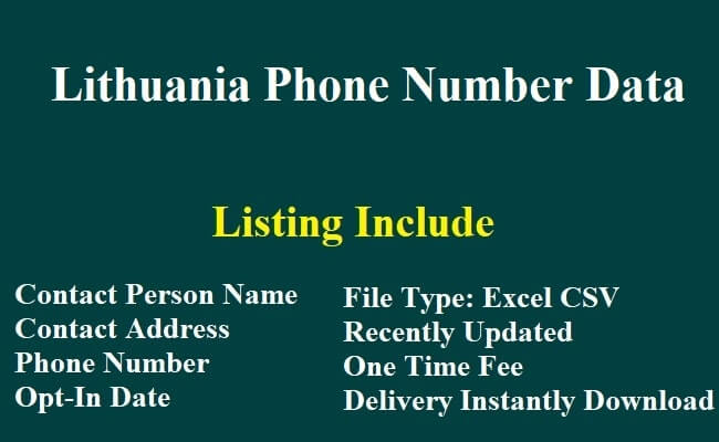 Lithuania Phone Number Data