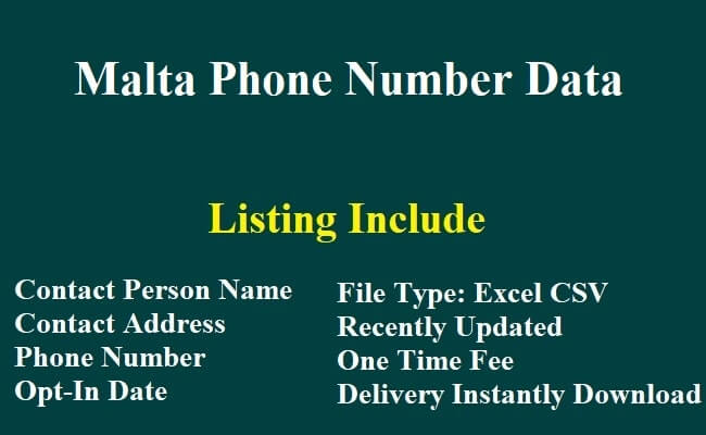 Malta Phone Number Data