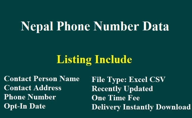 Nepal Phone Number Data