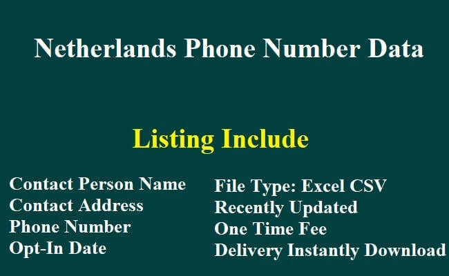 Netherlands Phone Number Data