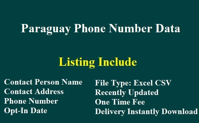 Paraguay Phone Number Data