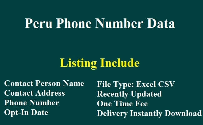 Peru Phone Number Data