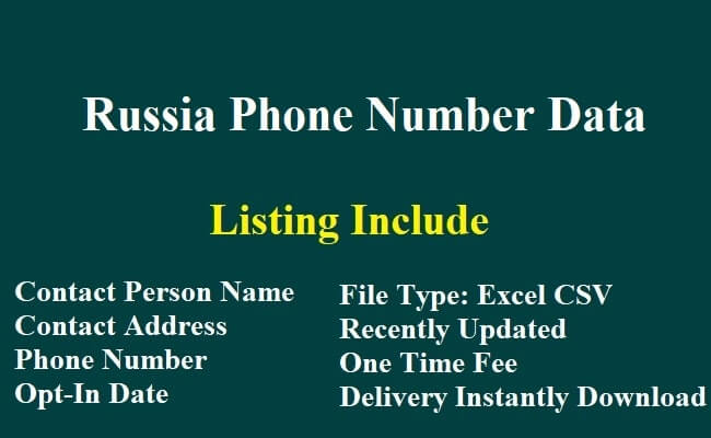 Russia Phone Number Data