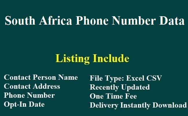 South Africa Phone Number Data