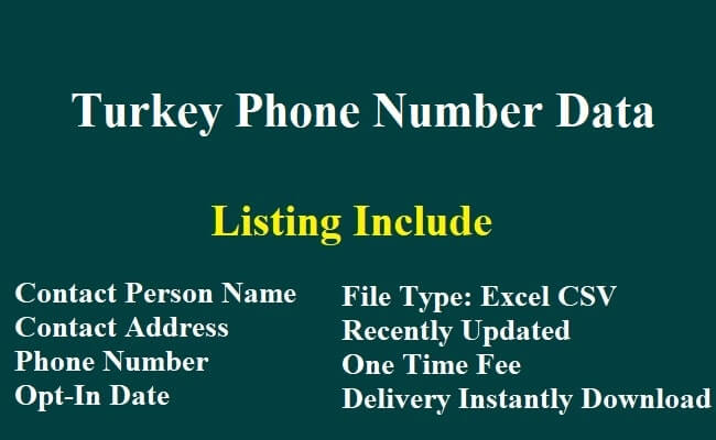 Turkey Phone Number Data